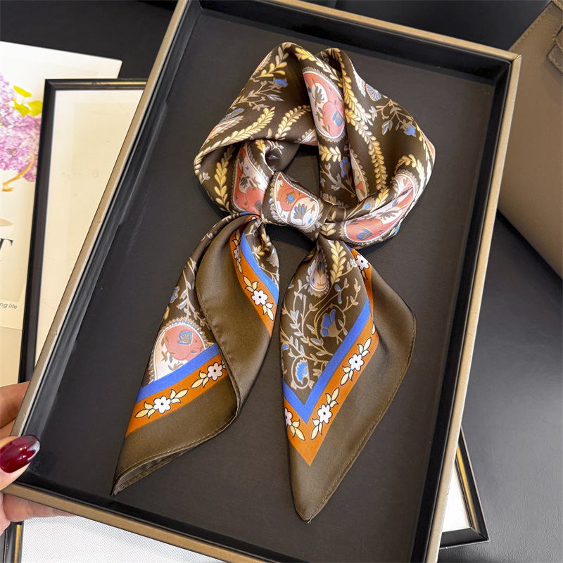 Hair Care Brand - Hijab Square Scarf Silk Fashion Shawl