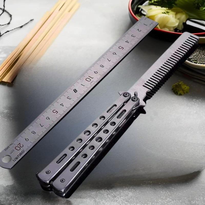 Hair Care Tools - 1Pcs Stainless Steel Practice Training Butterfly