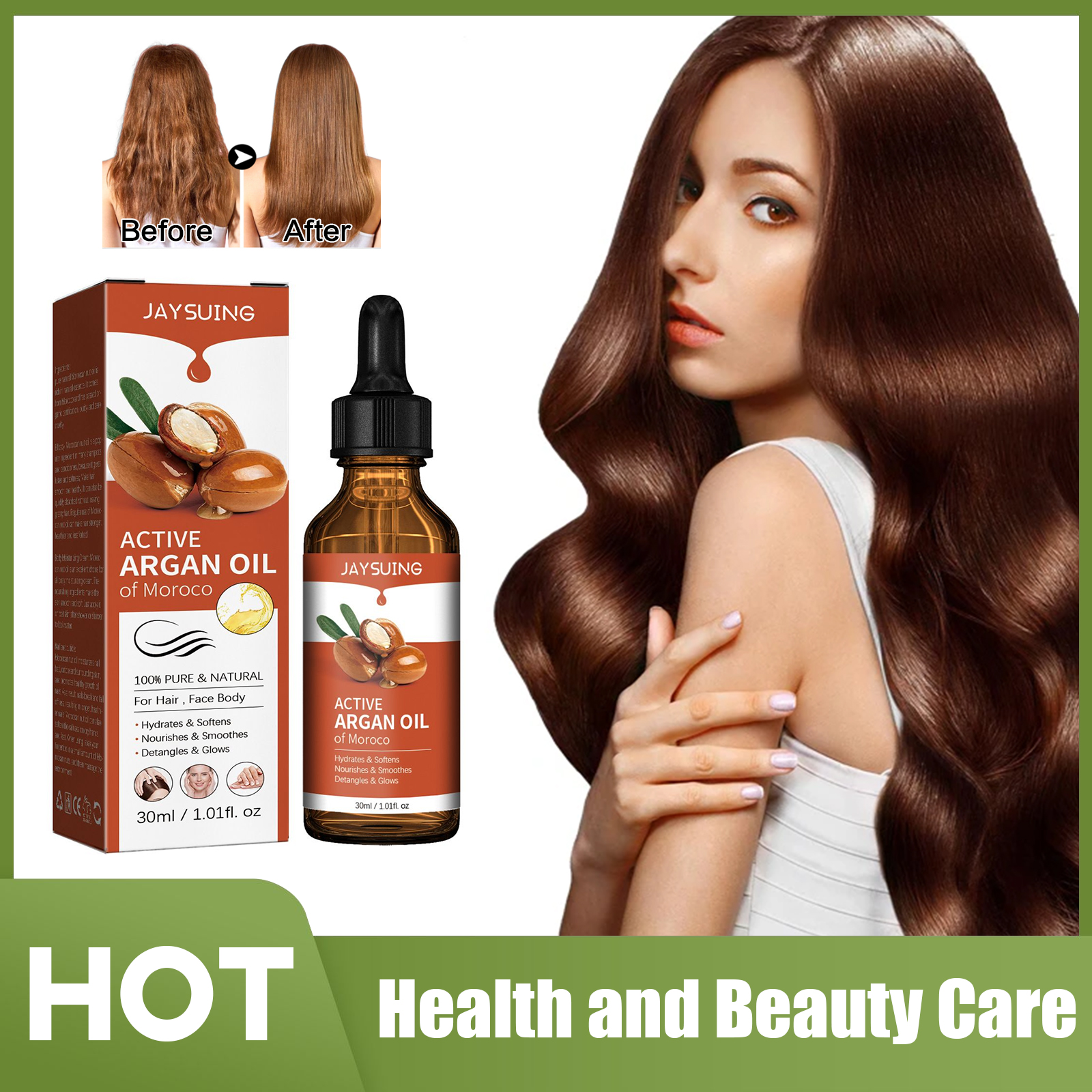 Hair Care Brand - Argan Oil for Hair Treatment Smoothing