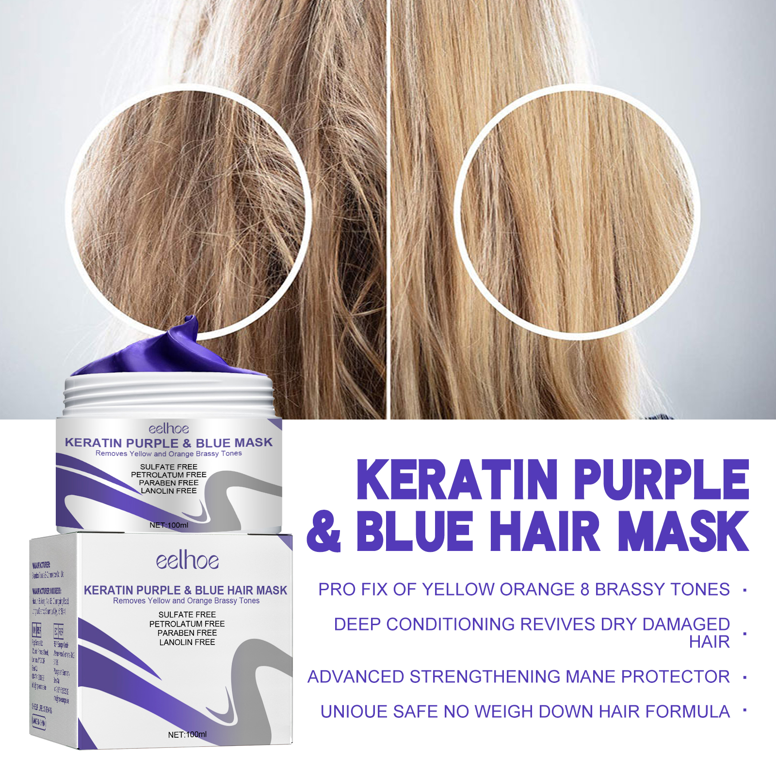 Straightening Hair Mask Kerati - Hair Care Normal のレビューと価格