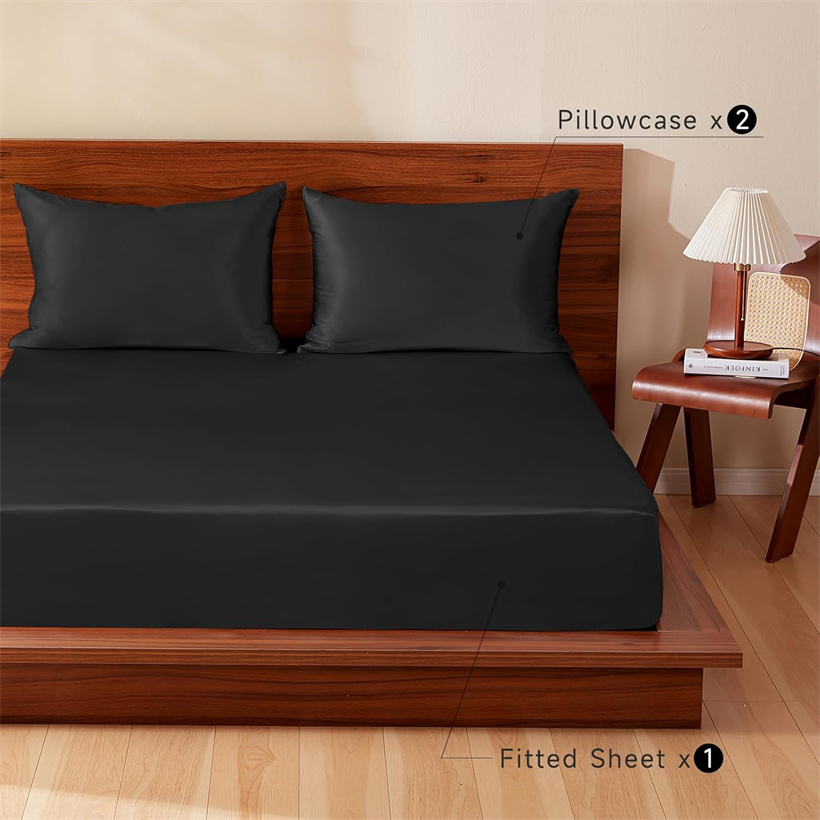 Smooth 3Pcs Set Mulberry Silk  - Satin Pillowcase Silk のレビューと価格