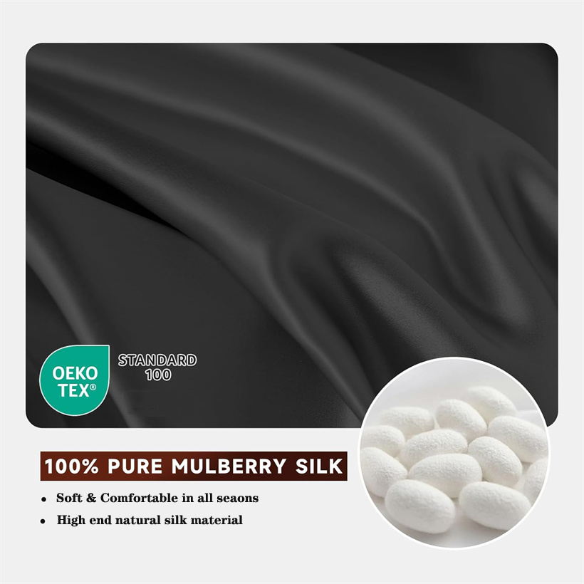 Smooth 3Pcs Set Mulberry Silk  - Satin Pillowcase Silk のレビューと価格
