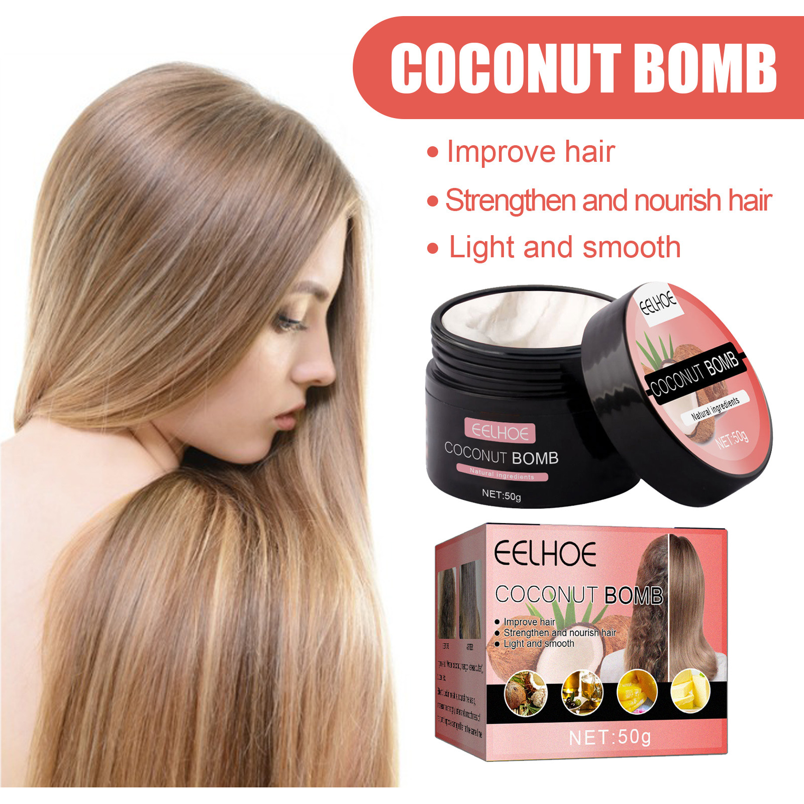 Coconut Nourishing Hair Mask N - Hair Care Frizzy Hair のレビューと価格