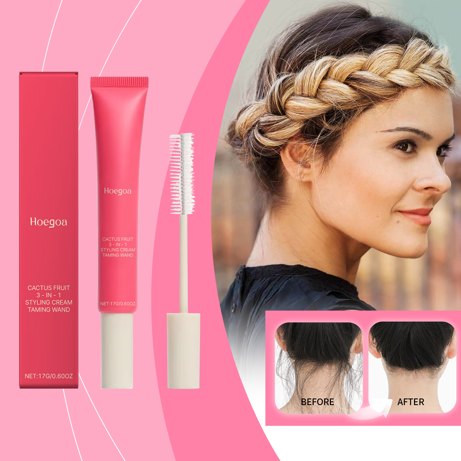 3in1 Hair Styling Cream Long L - Edge Control Gel のレビューと価格