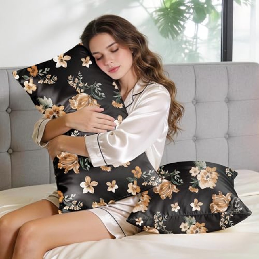 Satin Pillowcase for Hair and  - Satin Pillowcase Silk のレビューと価格