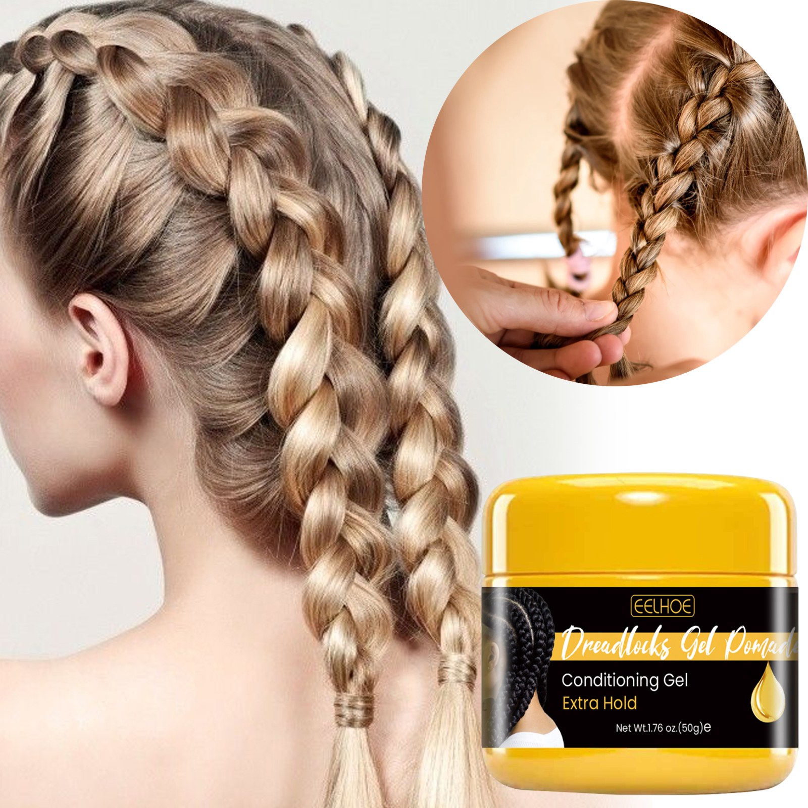 50g Hair Braiding Gel Styling  - Edge Control Gel のレビューと価格
