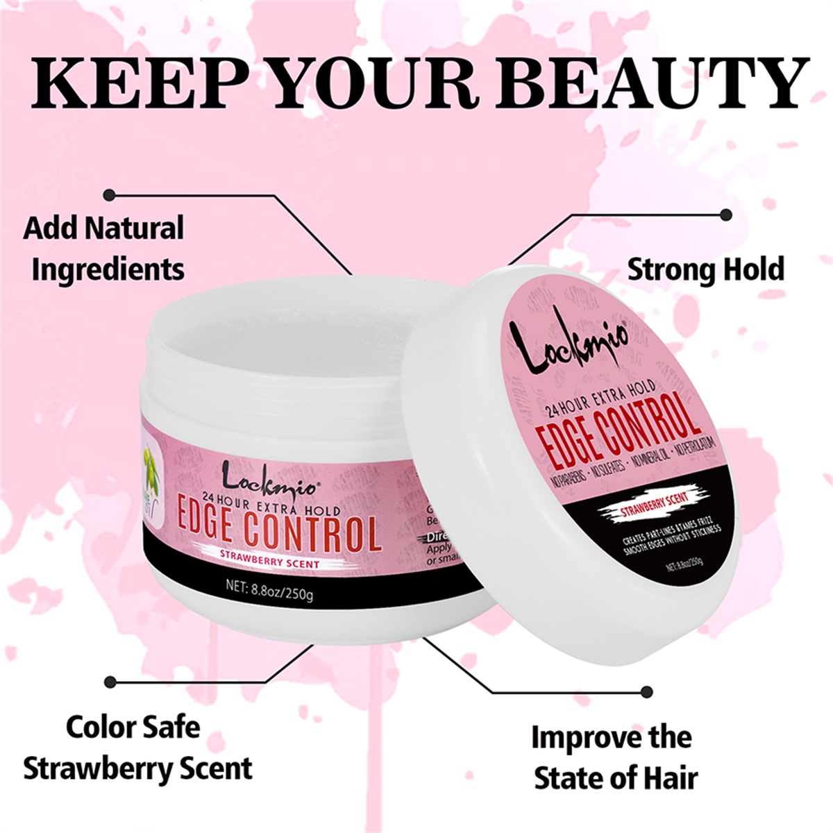 8.8oz Edge Control Wax for Bla - Edge Control Gel のレビューと価格