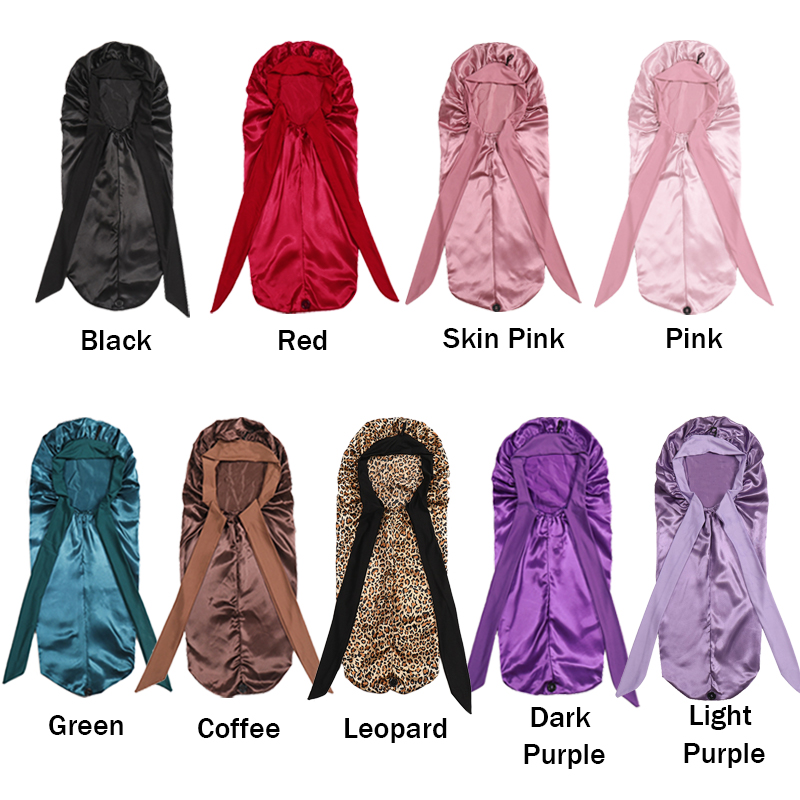 Custom Logo Long Satin Bonnet  - Hair Care Logo のレビューと価格