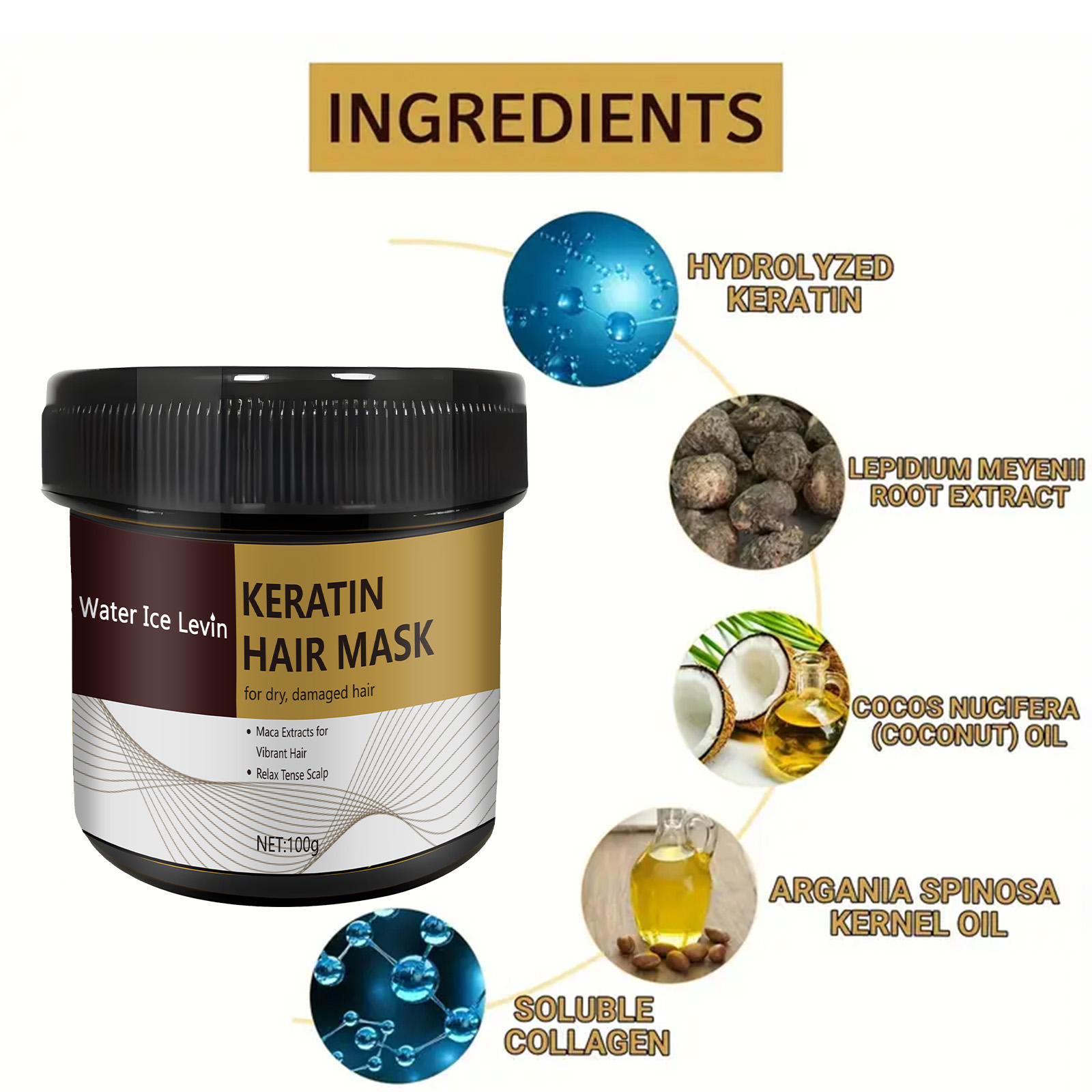 Magical Keratin Hair Mask For  - Hair Care Frizzy Hair のレビューと価格