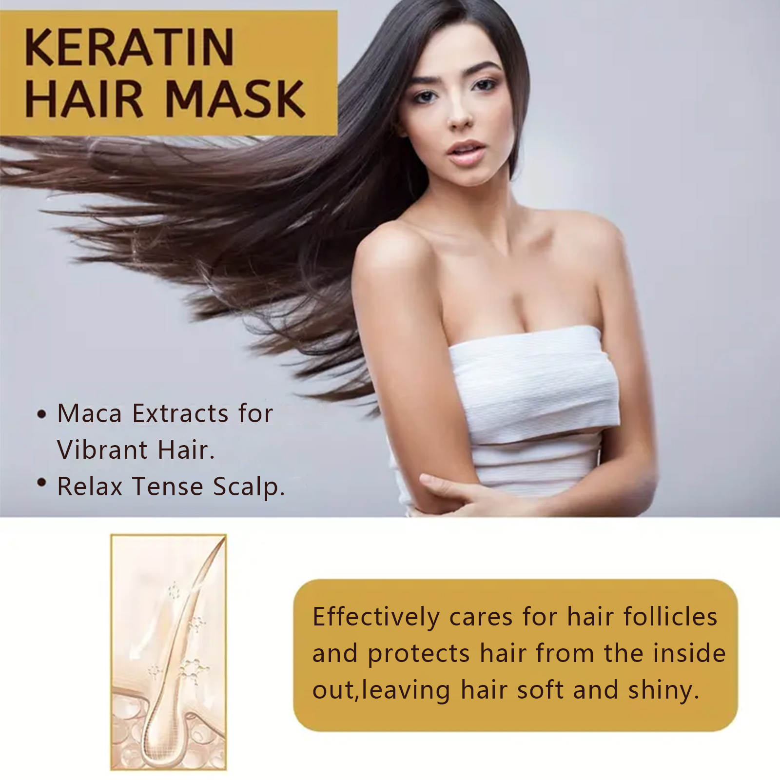 Magical Keratin Hair Mask For  - Hair Care Frizzy Hair のレビューと価格