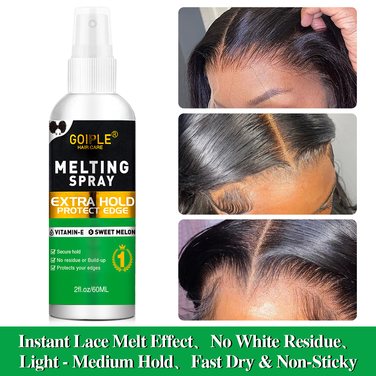 Wig Kit Set Lace Melting Spray - Edge Control Gel のレビューと価格