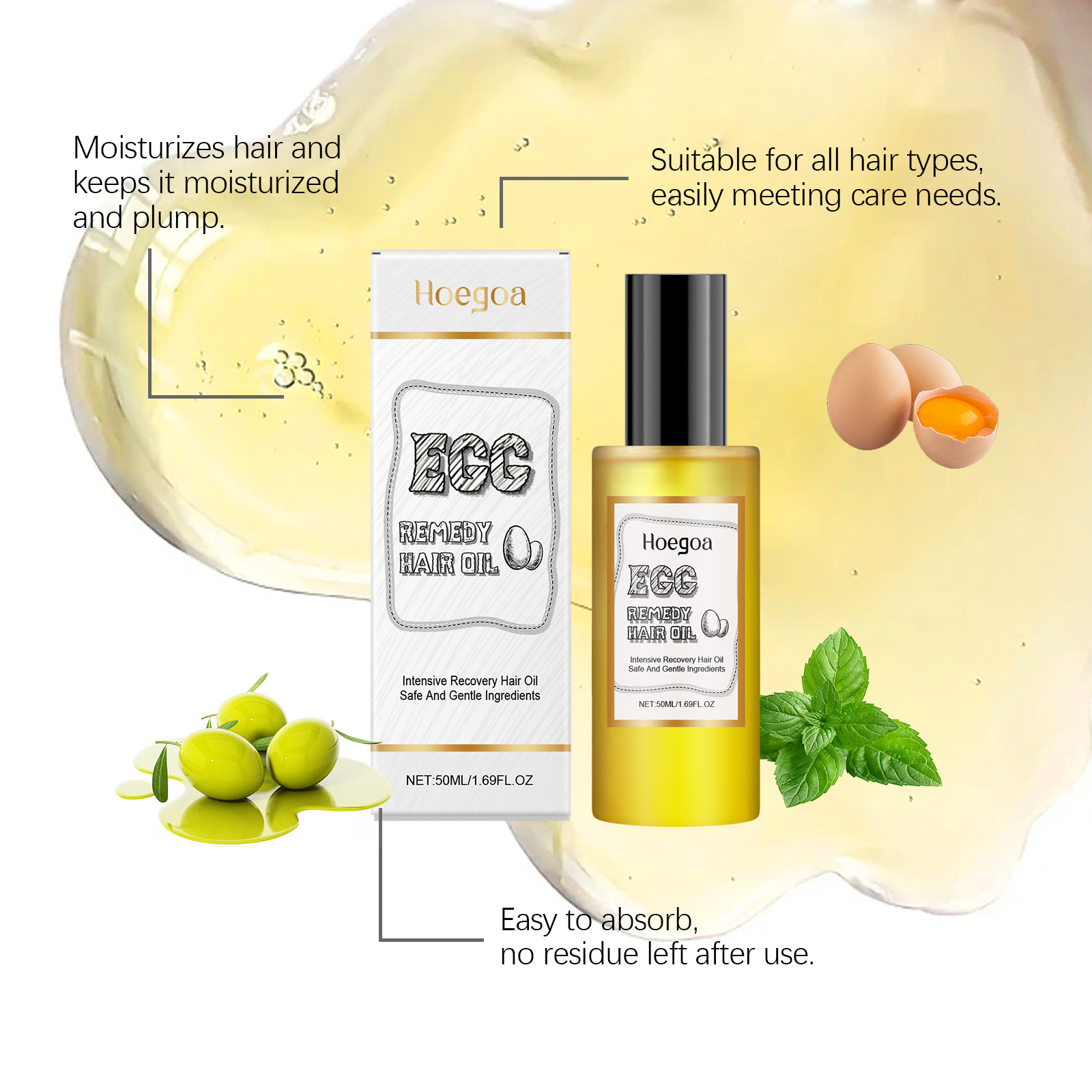 Egg Remedy Hair Oil Restore So - Hair Care Frizzy Hair のレビューと価格
