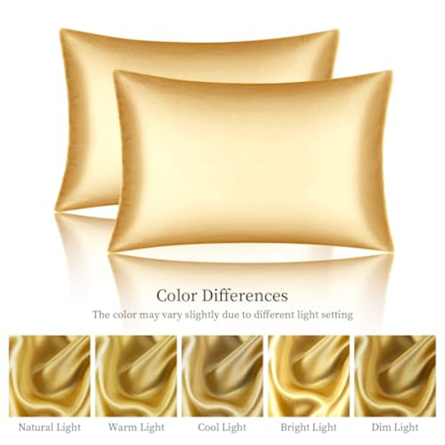 Satin Pillowcases Standard Set - Satin Pillowcase Silk のレビューと価格