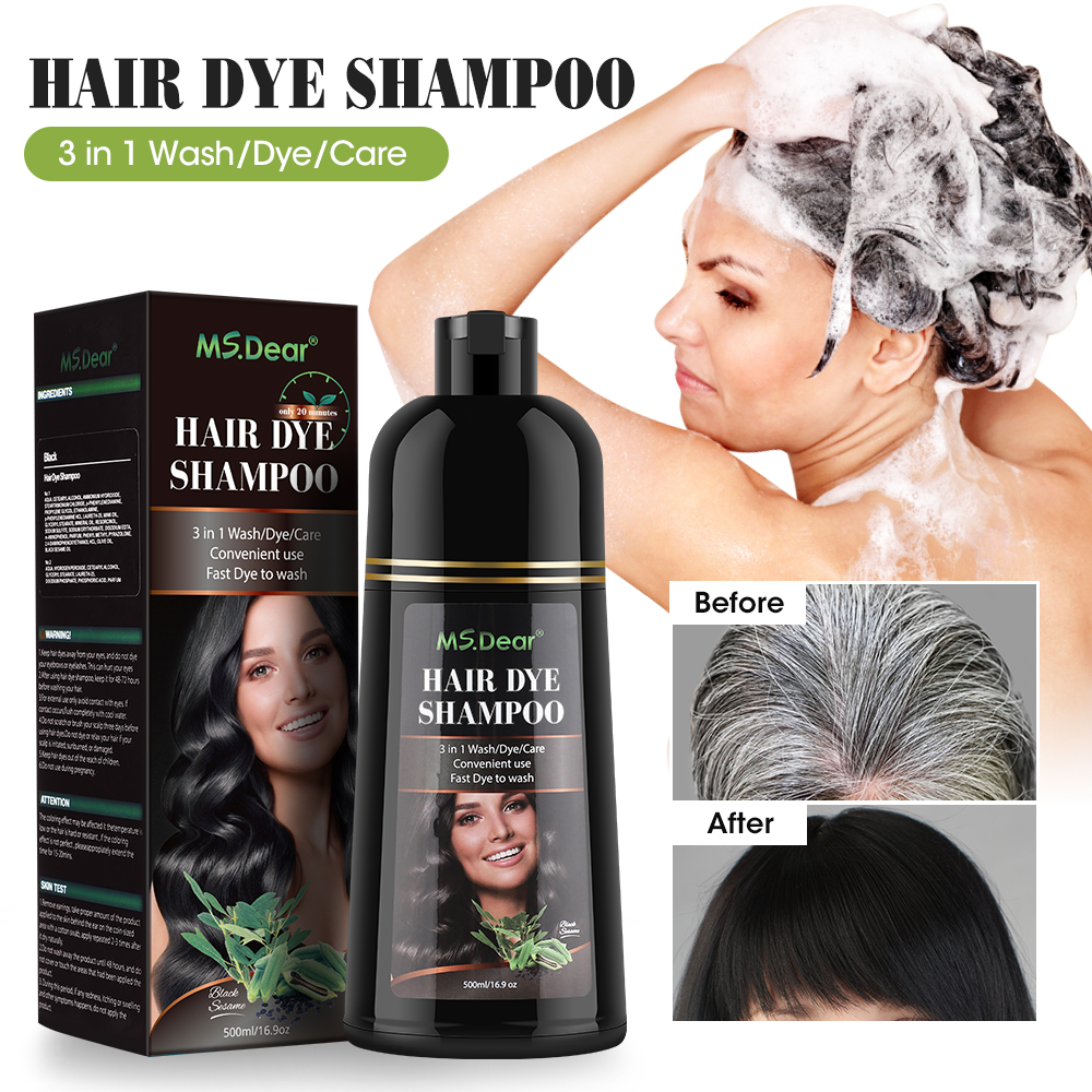 500ml Instant Black Dye Shampo - Hair Care Ginseng のレビューと価格