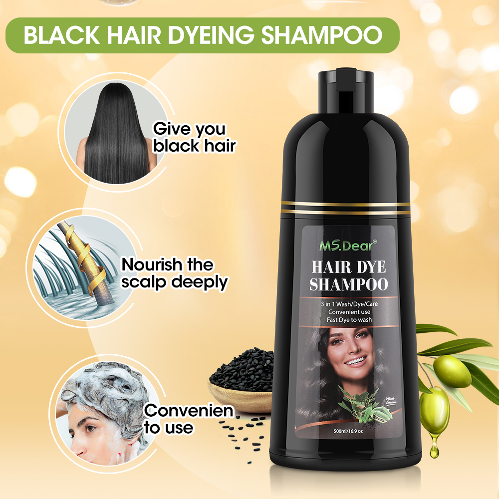 500ml Instant Black Dye Shampo - Hair Care Ginseng のレビューと価格