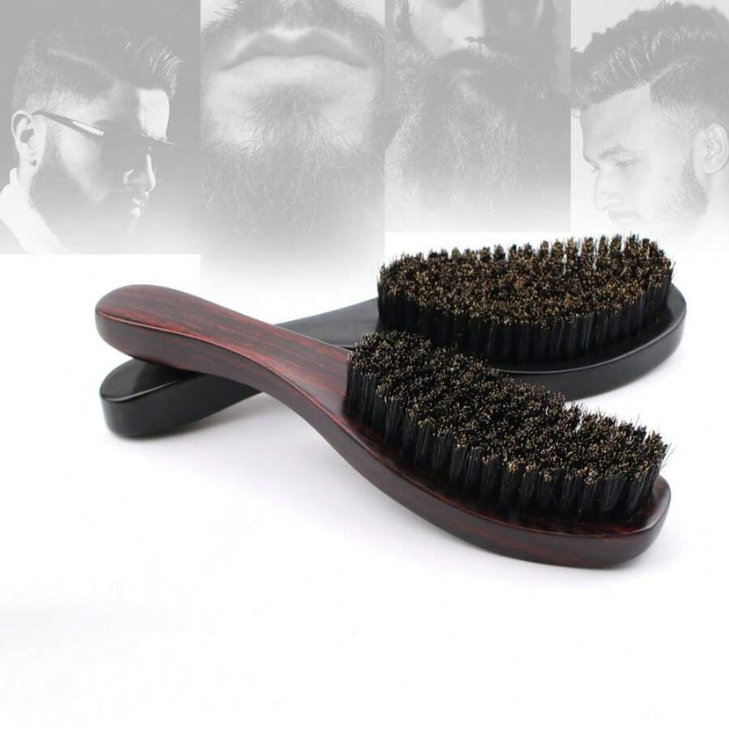 1pc Wooden Handle Boar Bristle - Hair Care Barber Daily のレビューと価格