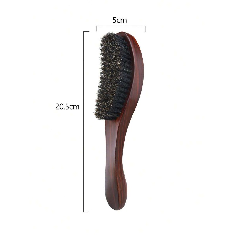 1pc Wooden Handle Boar Bristle - Hair Care Barber Daily のレビューと価格