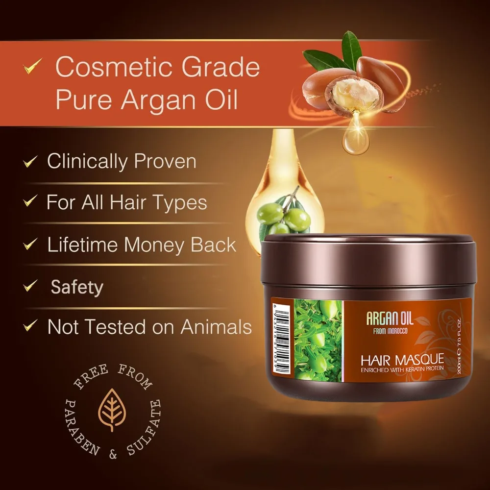 Keratin Argan Oil Hair Mask De - Deep Conditioner Mask のレビューと価格