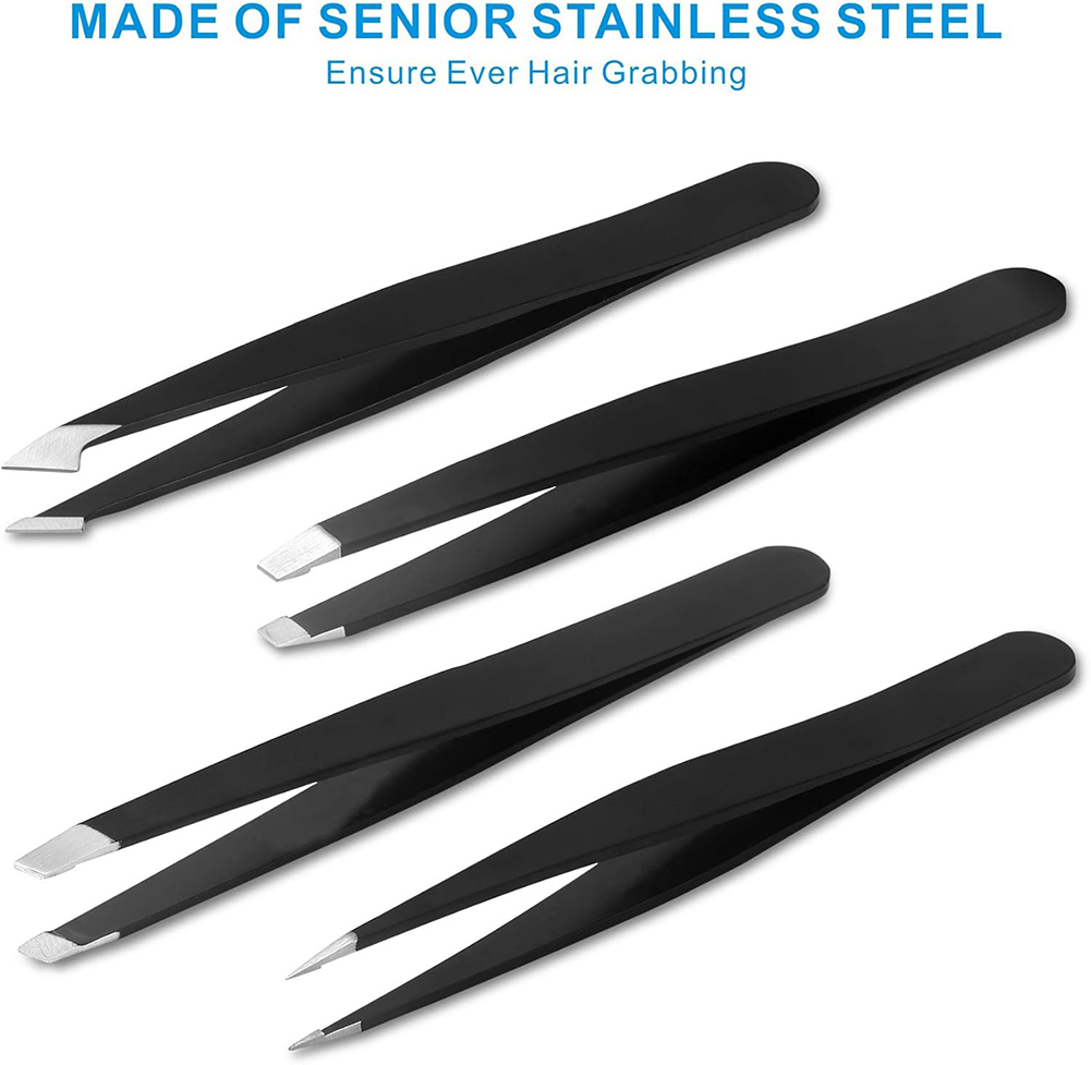 4PCS Tweezers Set Professional - Hair Care Tools のレビューと価格