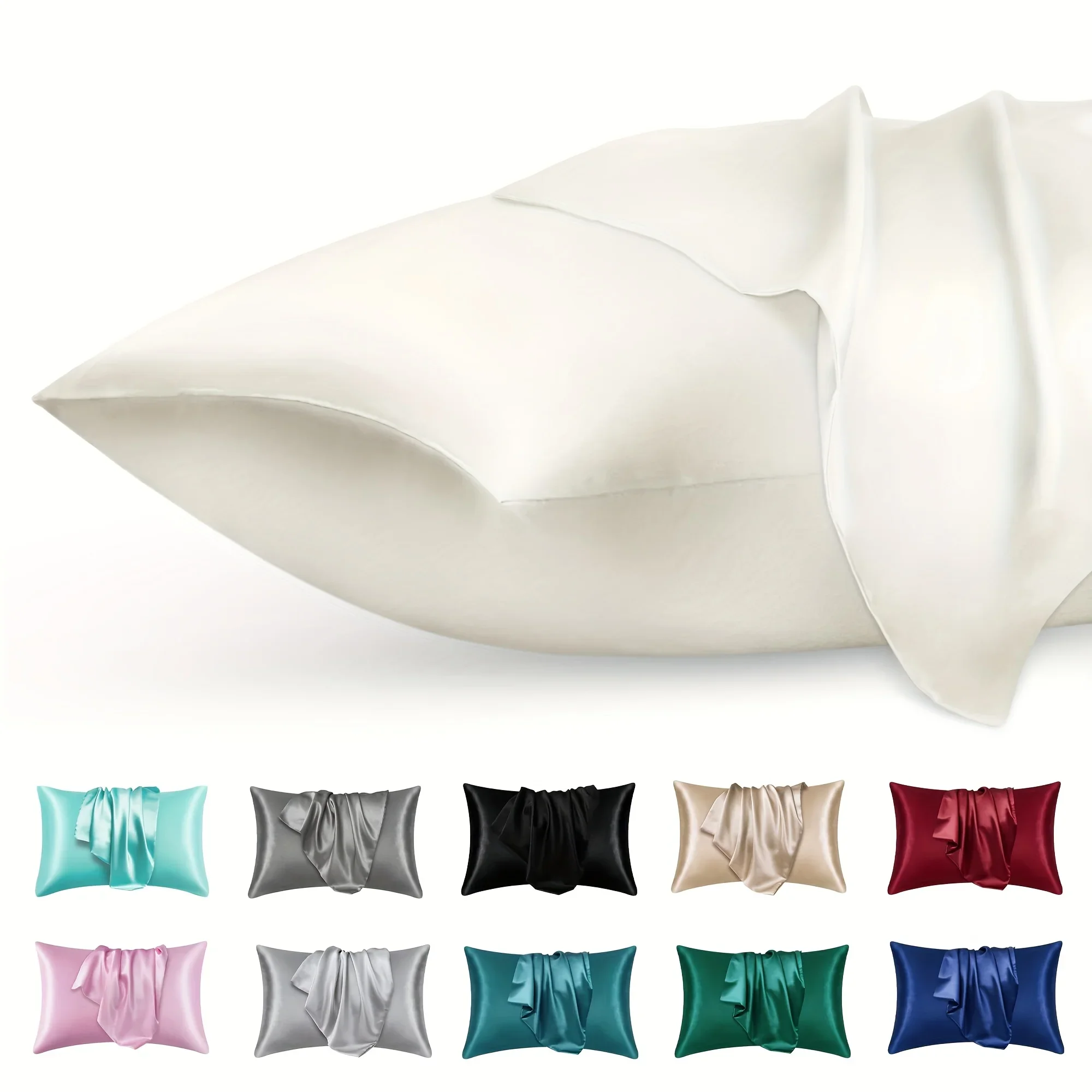 2pcs Luxury Satin Envelope Pil - Satin Pillowcase Silk のレビューと価格