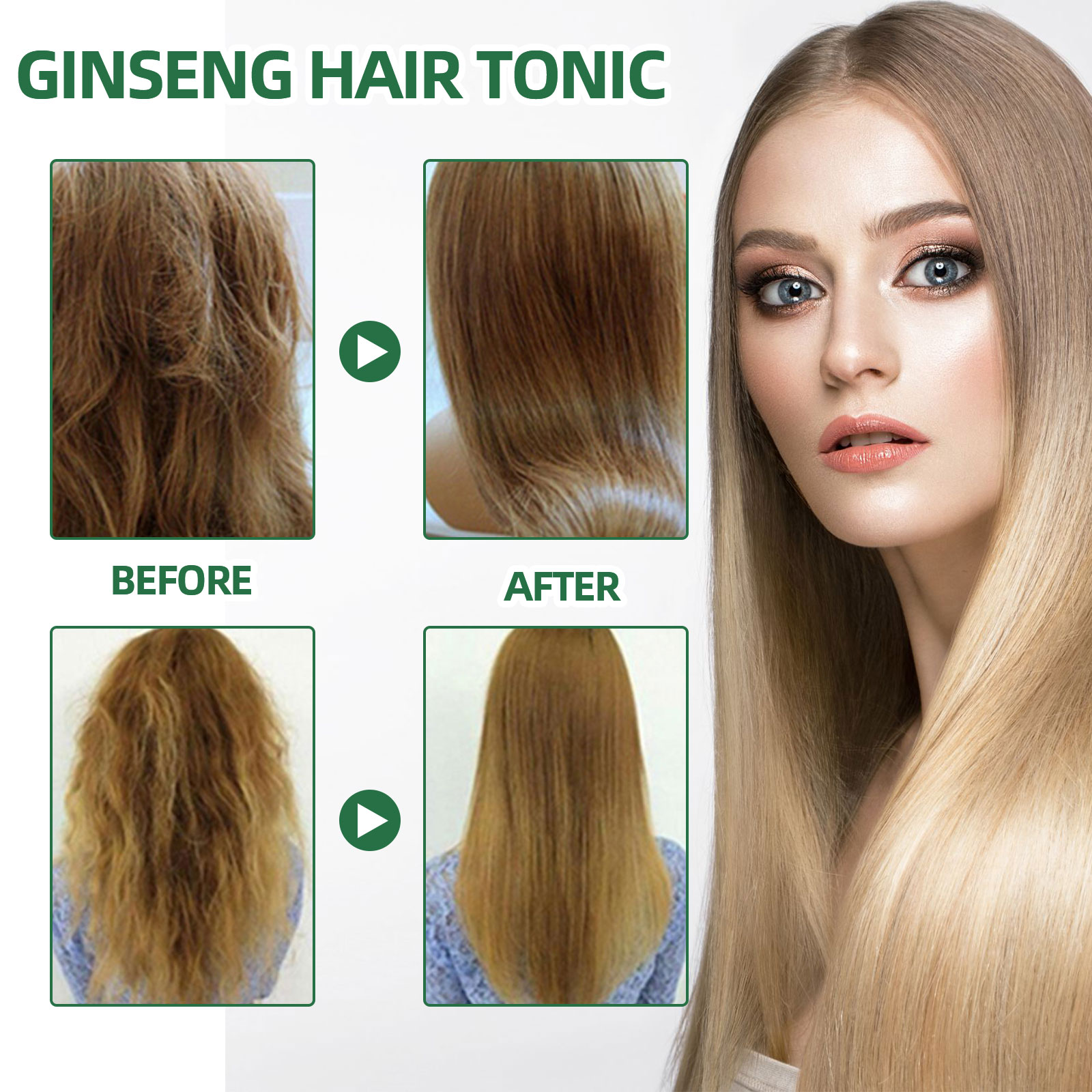 Natural Herbal Ginseng Hair Ca - Hair Care Ginseng のレビューと価格