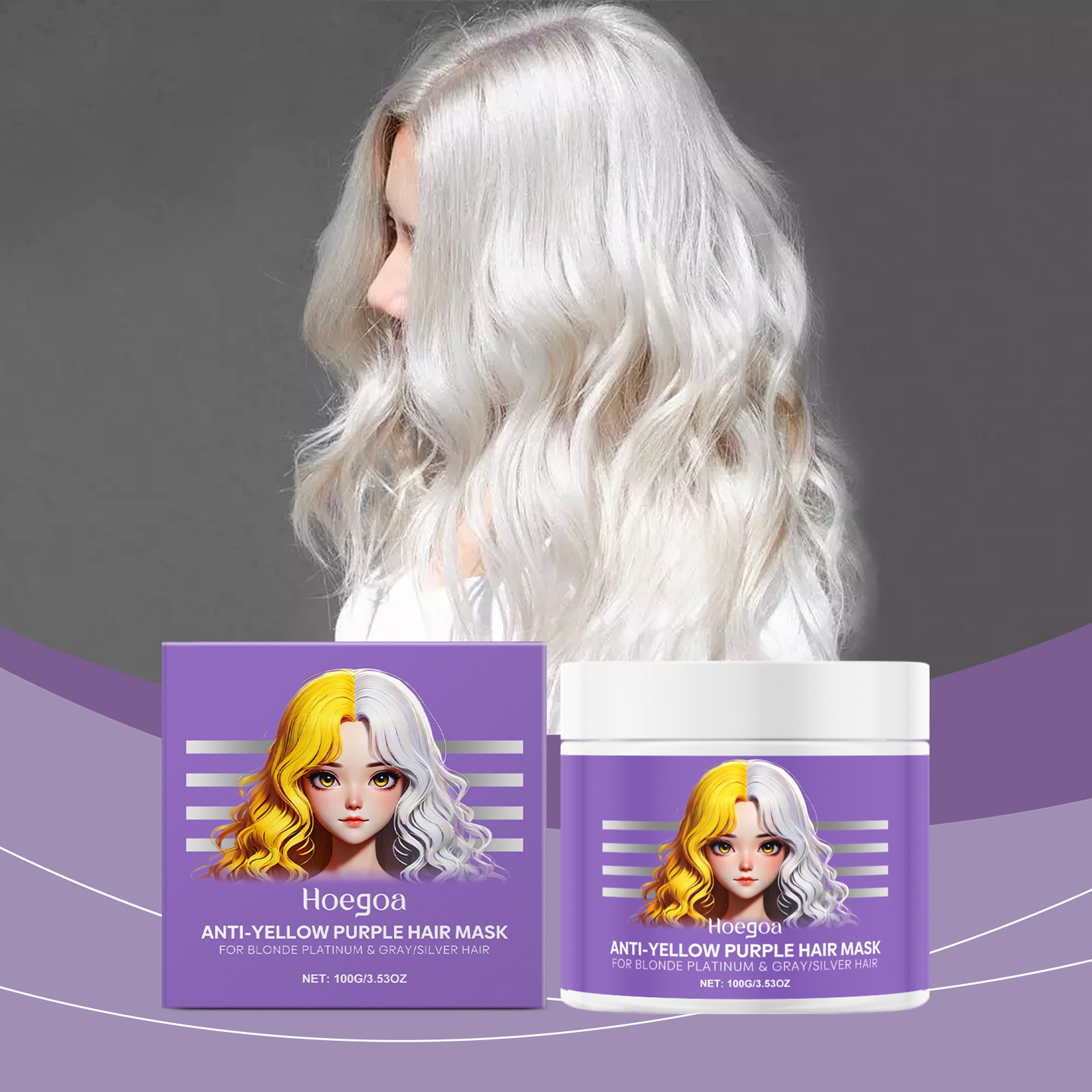 Purple Hair Mask Cover Gray Ha - Deep Conditioner Mask のレビューと価格