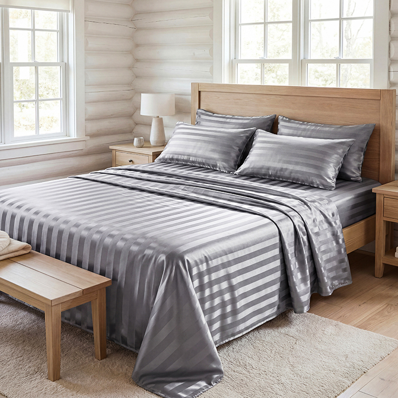 Wrinkle Resistant Striped Sati - Satin Pillowcase Silk のレビューと価格