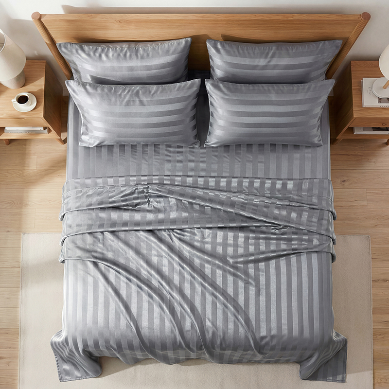 Wrinkle Resistant Striped Sati - Satin Pillowcase Silk のレビューと価格