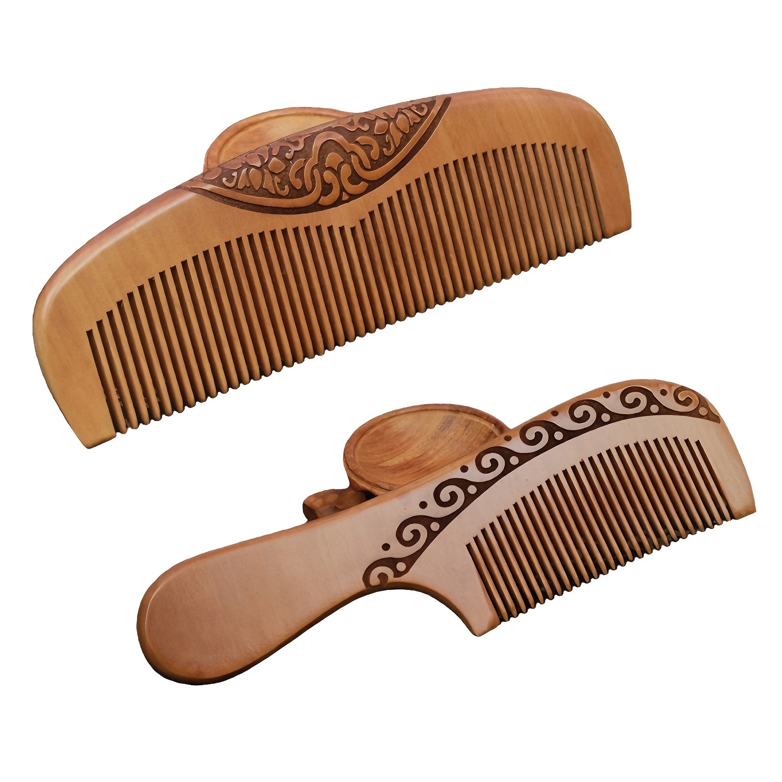 4Pcs set of walnut handle wood - Hair Care Normal のレビューと価格