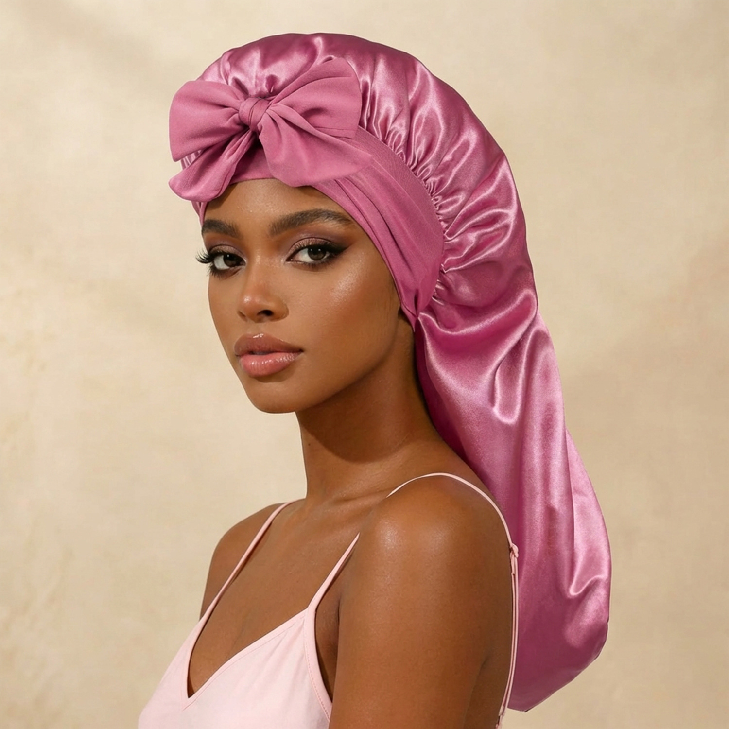 Long Satin Bonnet for Women, S - Hair Care Night Routine のレビューと価格