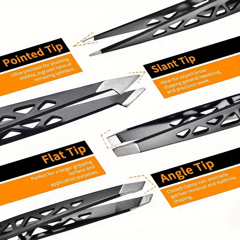 Black Coated 4-in-1 Tweezers S - Hair Care Tools のレビューと価格