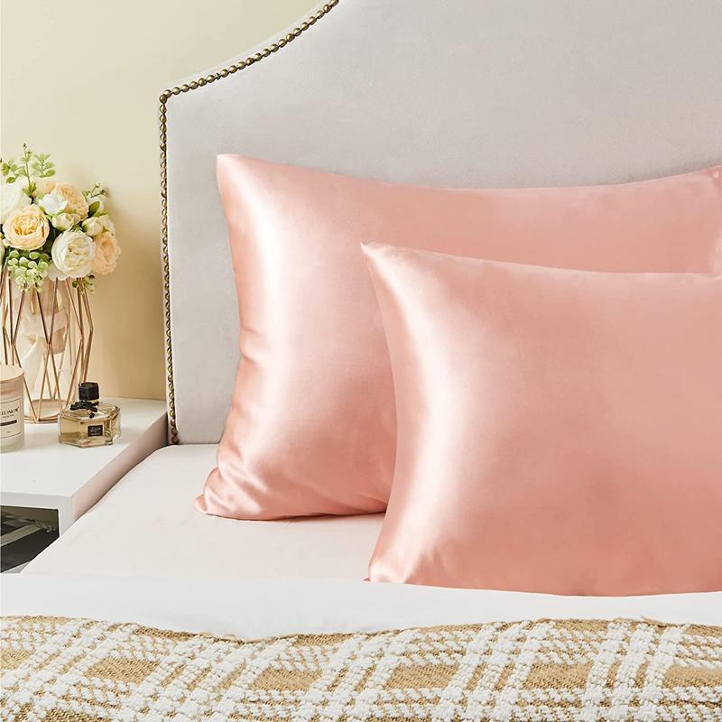 New 2pcs Nordic Pure Emulation - Satin Pillowcase Silk のレビューと価格