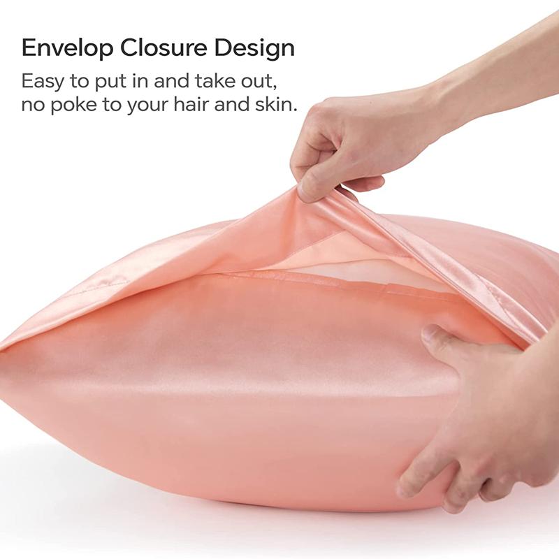 New 2pcs Nordic Pure Emulation - Satin Pillowcase Silk のレビューと価格